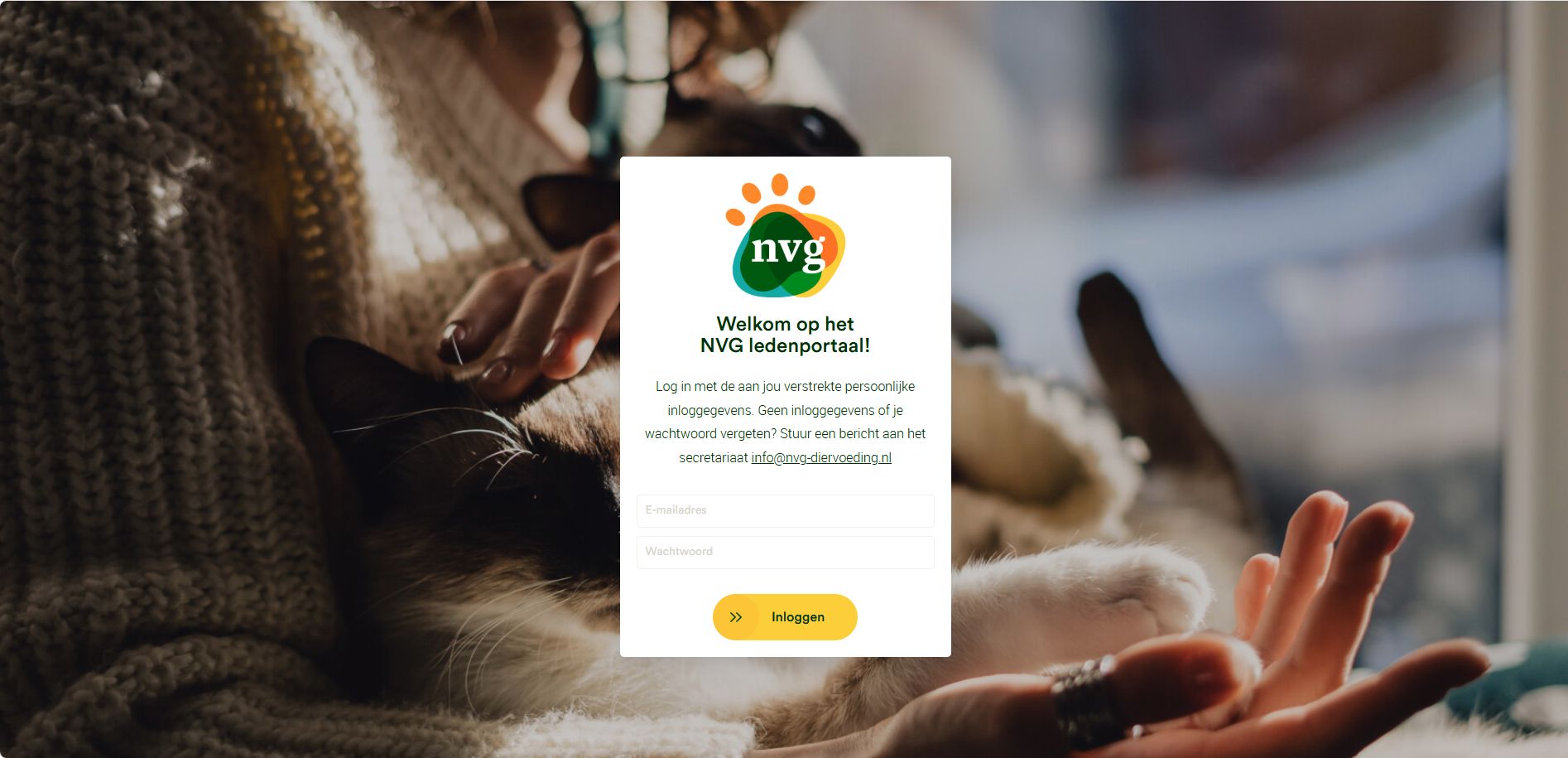 NVG inlogscherm